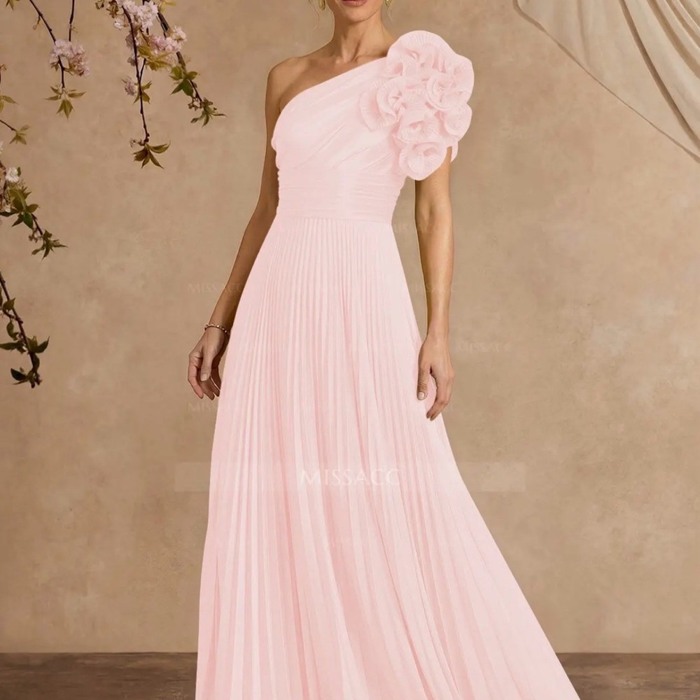 Mother of the Bride One-Shoulder Dress
